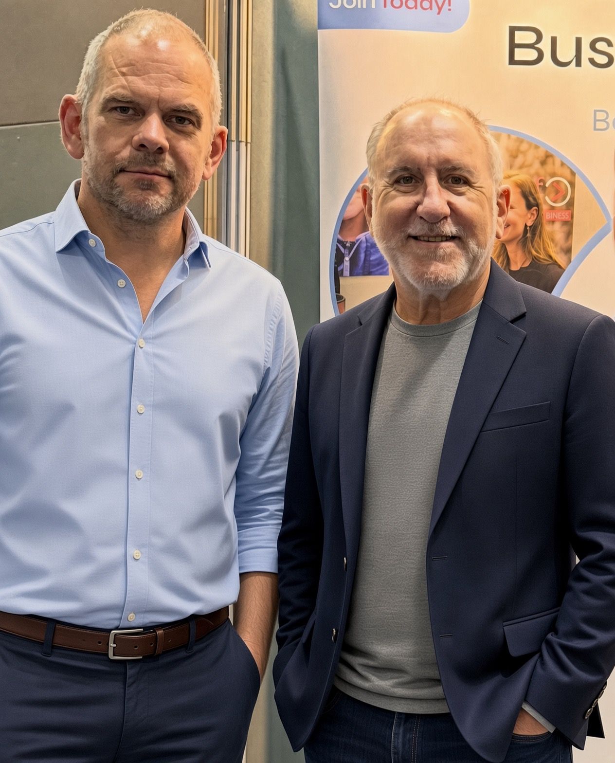 Paul Bridgland and Steve Page welcoming you to Connect South